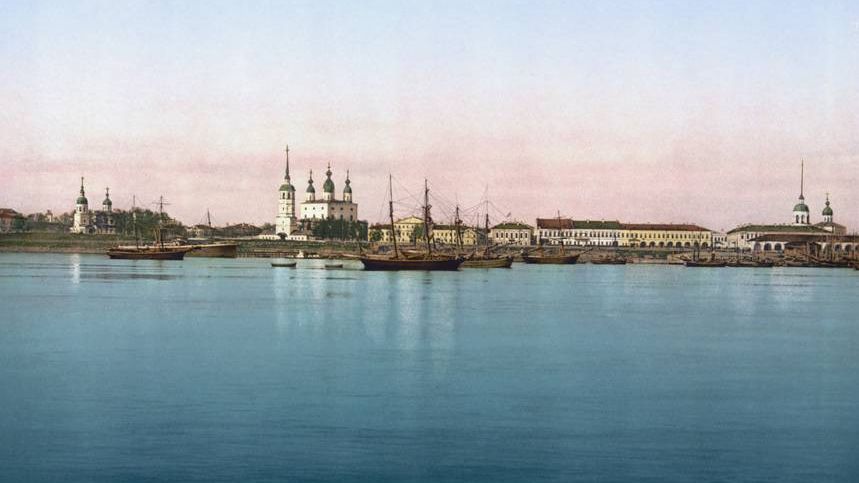 Панорама Архангельска в конце 19 века
