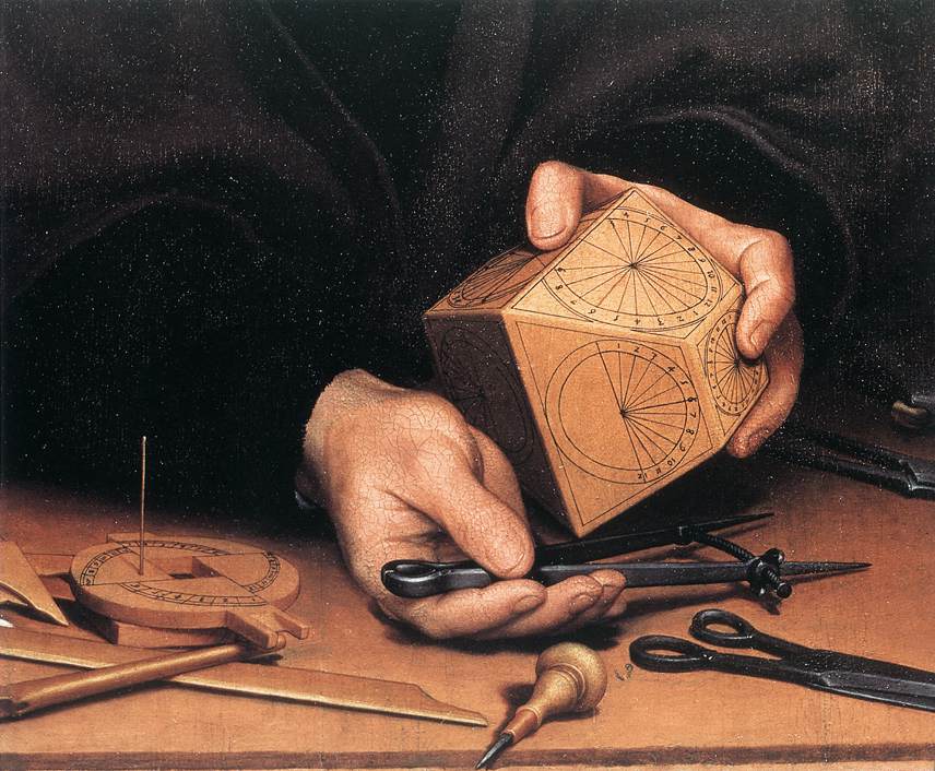 Ганс Гольбейн. Портрет астронома Николая Кратцера. Фрагмент. 1528