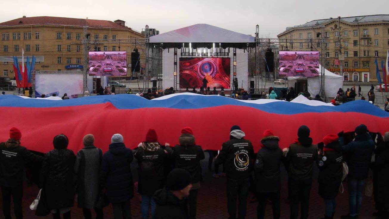 Флешмоб на площади Пименова, г. Новосибирск