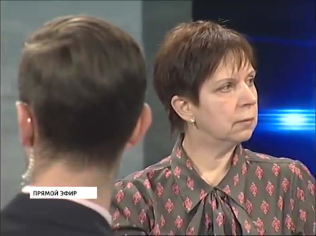 Елена Клинцевич на передаче «30 минут» в Калининграде. Кадр передачи.