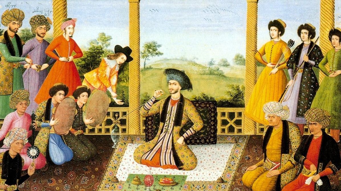 Шах Сулейман и придворные 1670