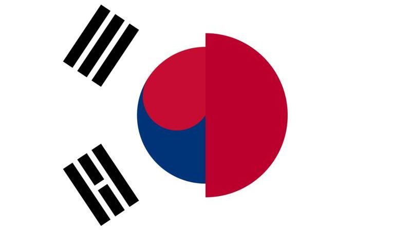 Флаг Японии и Южной Кореи