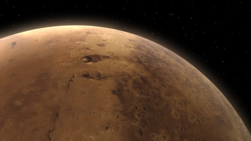 Марс с видом на кратер Гейла 
