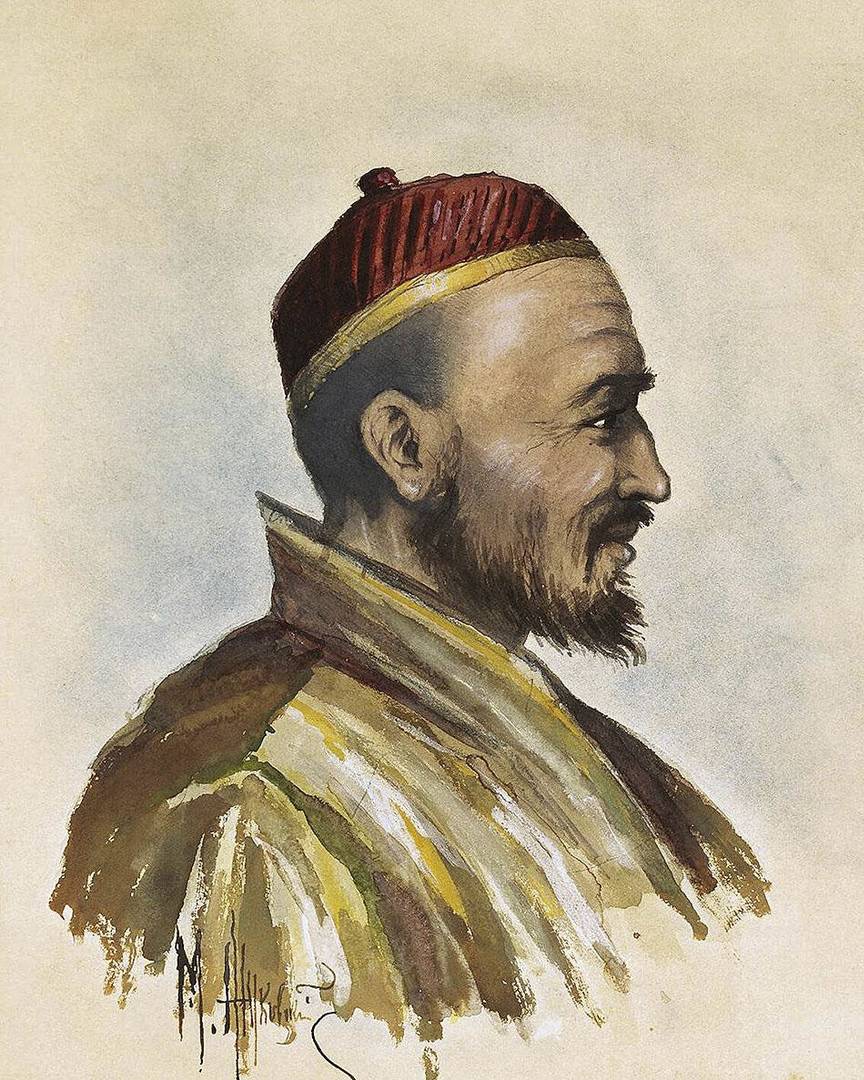 М. Жуковский. Портрет доктора П. А. Бадмаева. 1880