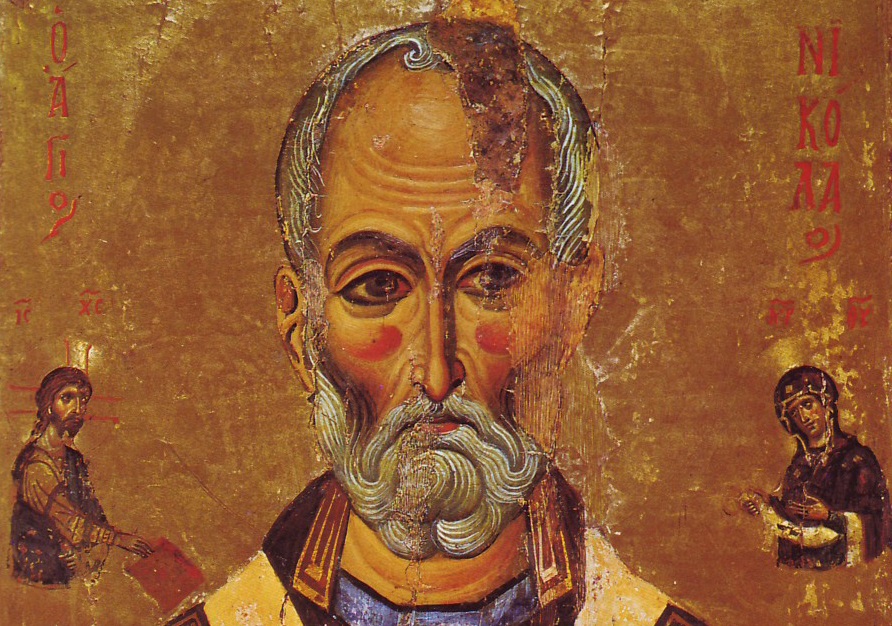 Николай Чудотворец — икона из монастыря Святой Екатерины, XIII век (фрагмент) [(cc)]