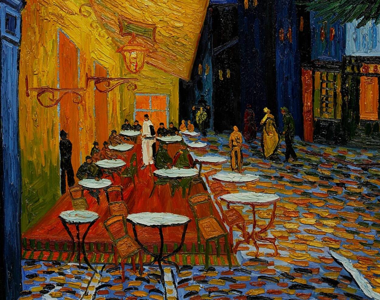 Винсент Ван Гог. Ночная терраса кафе (фрагмент). 1888 год.