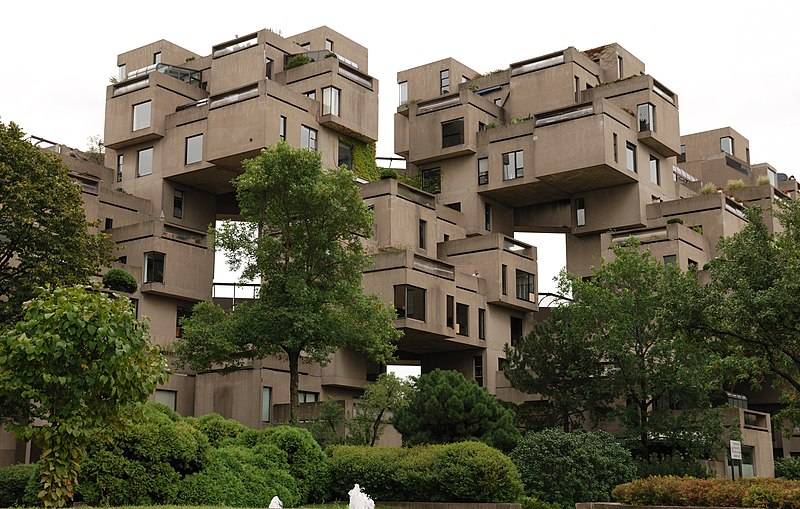 Павильон Habitat 67, спроектированный Моше Сафди