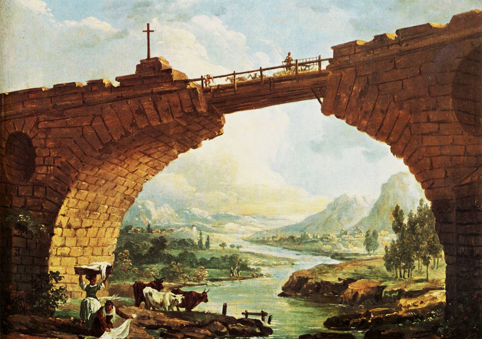 Хьюберт Роберт. Пейзаж. 1767