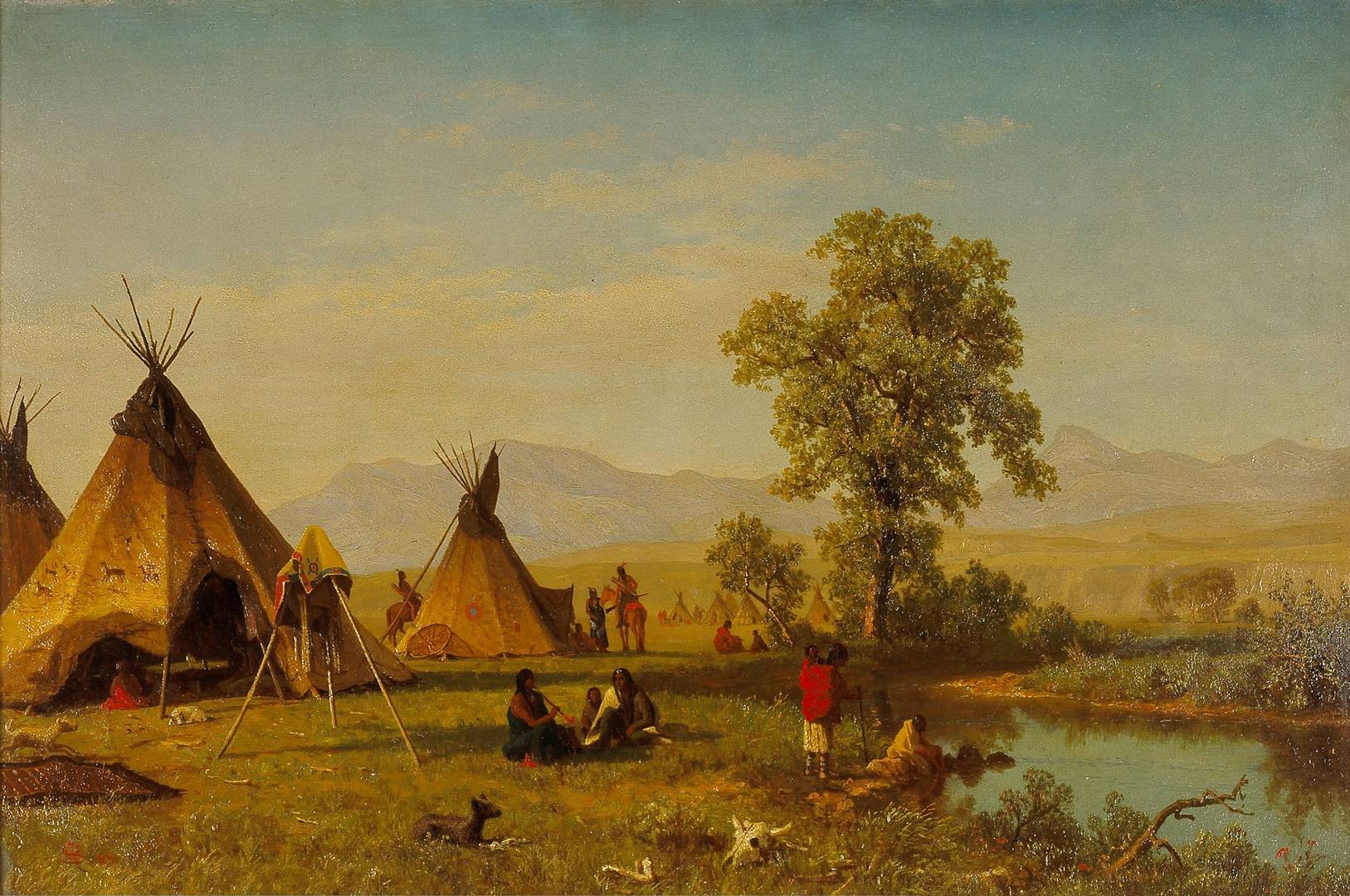 Альберт Бирштадт. Поселение сиу. 1859