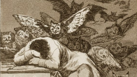 Сон разума рождает чудовищ. 1799, фрагмент