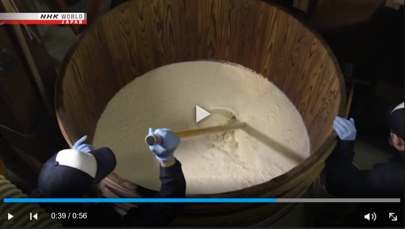 Цитата из видео «Brewery brings ancient sake back» телеканала NHK