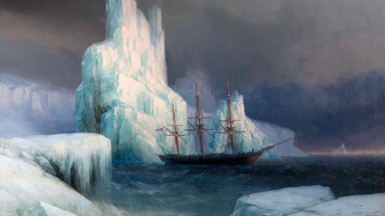 Иван Айвазовский. Ледяные горы в Антарктиде (фрагмент). 1870