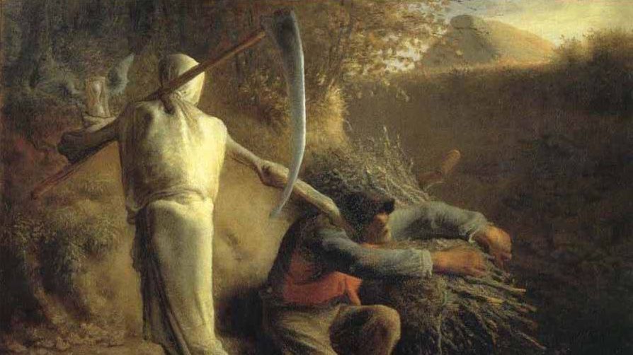 Жан-Франсуа Милле. Смерть и дровосек (фрагмент). 1859