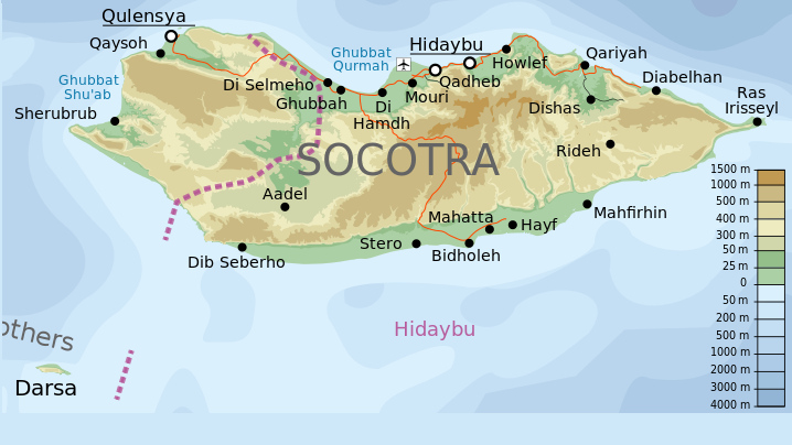 Остров Сокотра , карта
