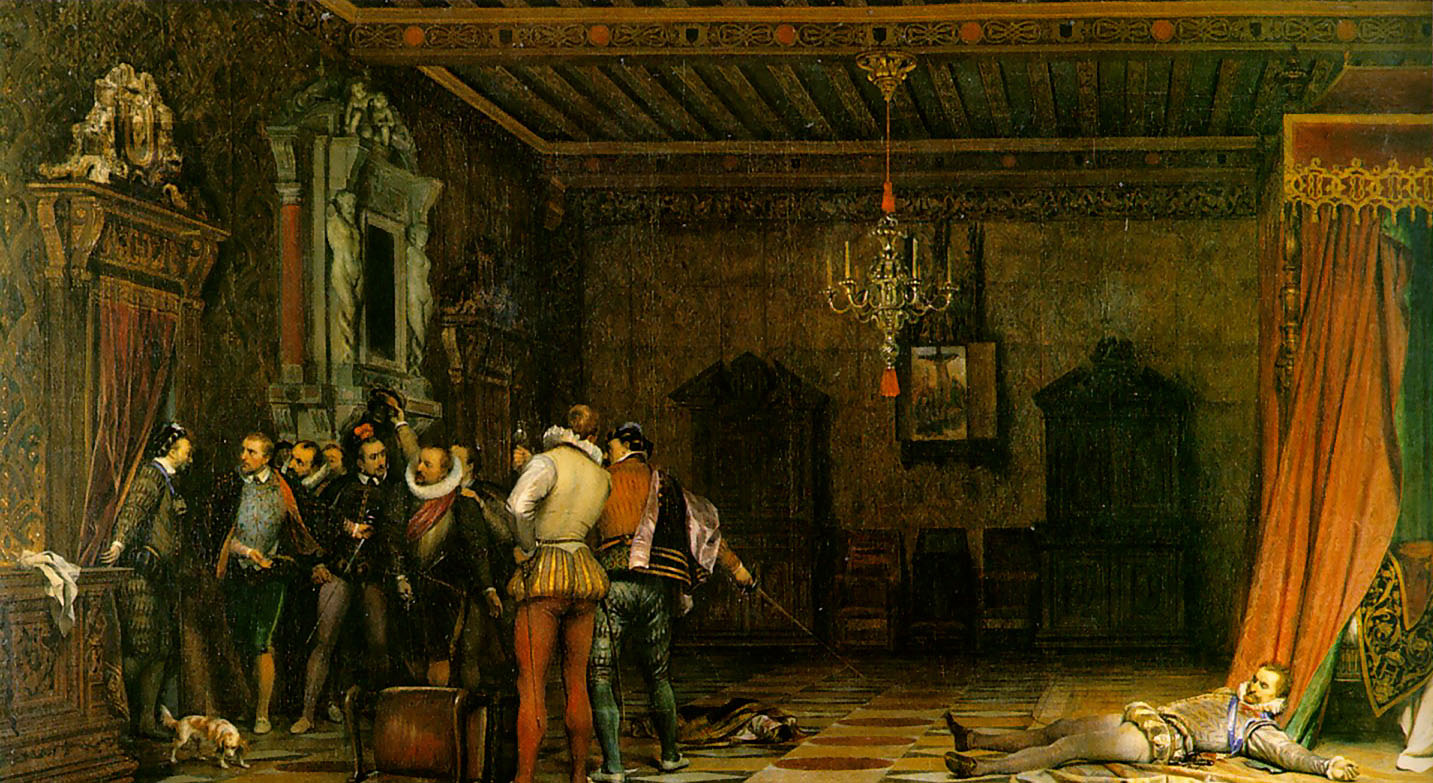 Поль Деларош. Убийство Генриха I, герцога де Гиза. 1834