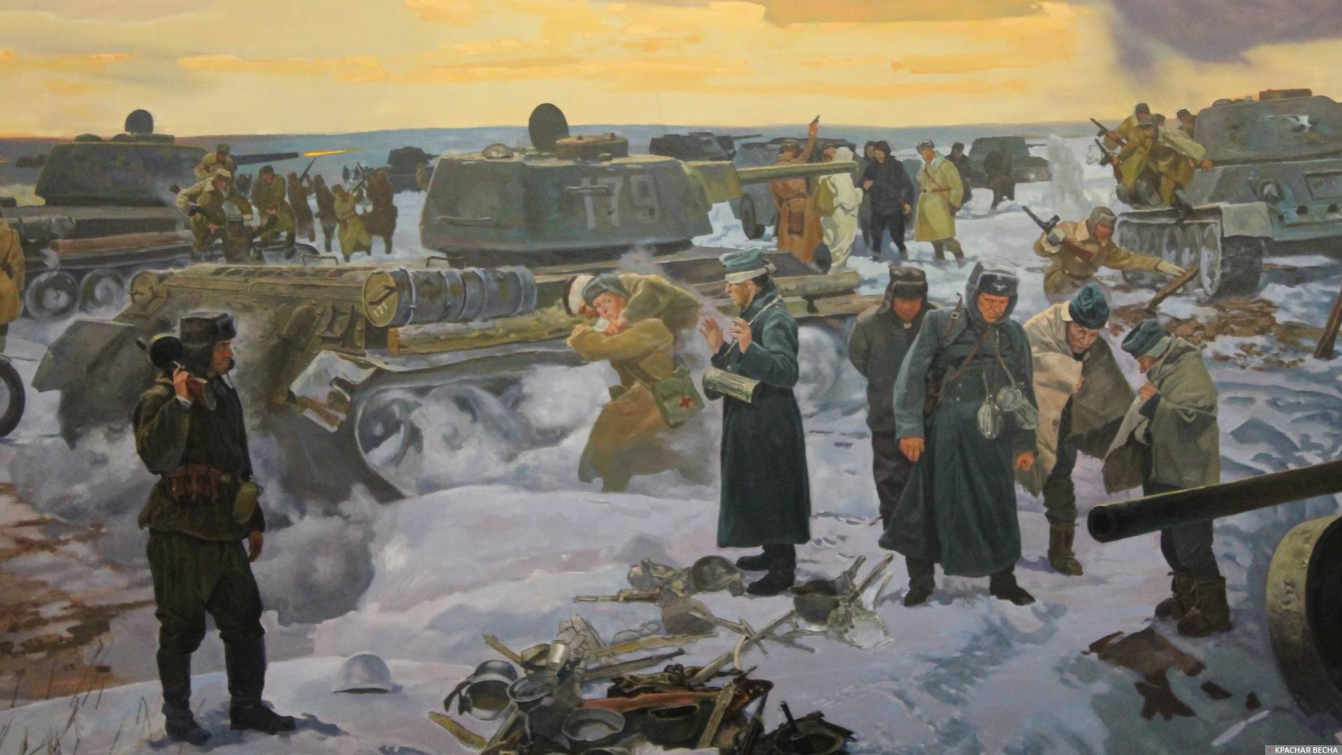 Пленные. Фрагмент диорамы в Музее Победы на Поклонной горе в Москве