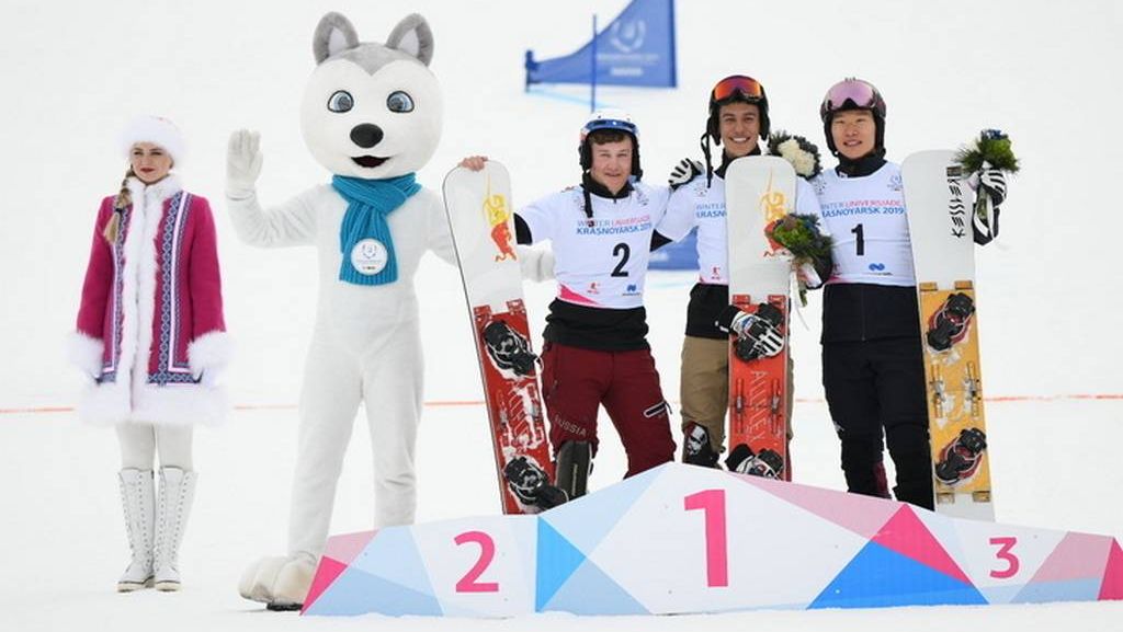 Сноубордисты-победители