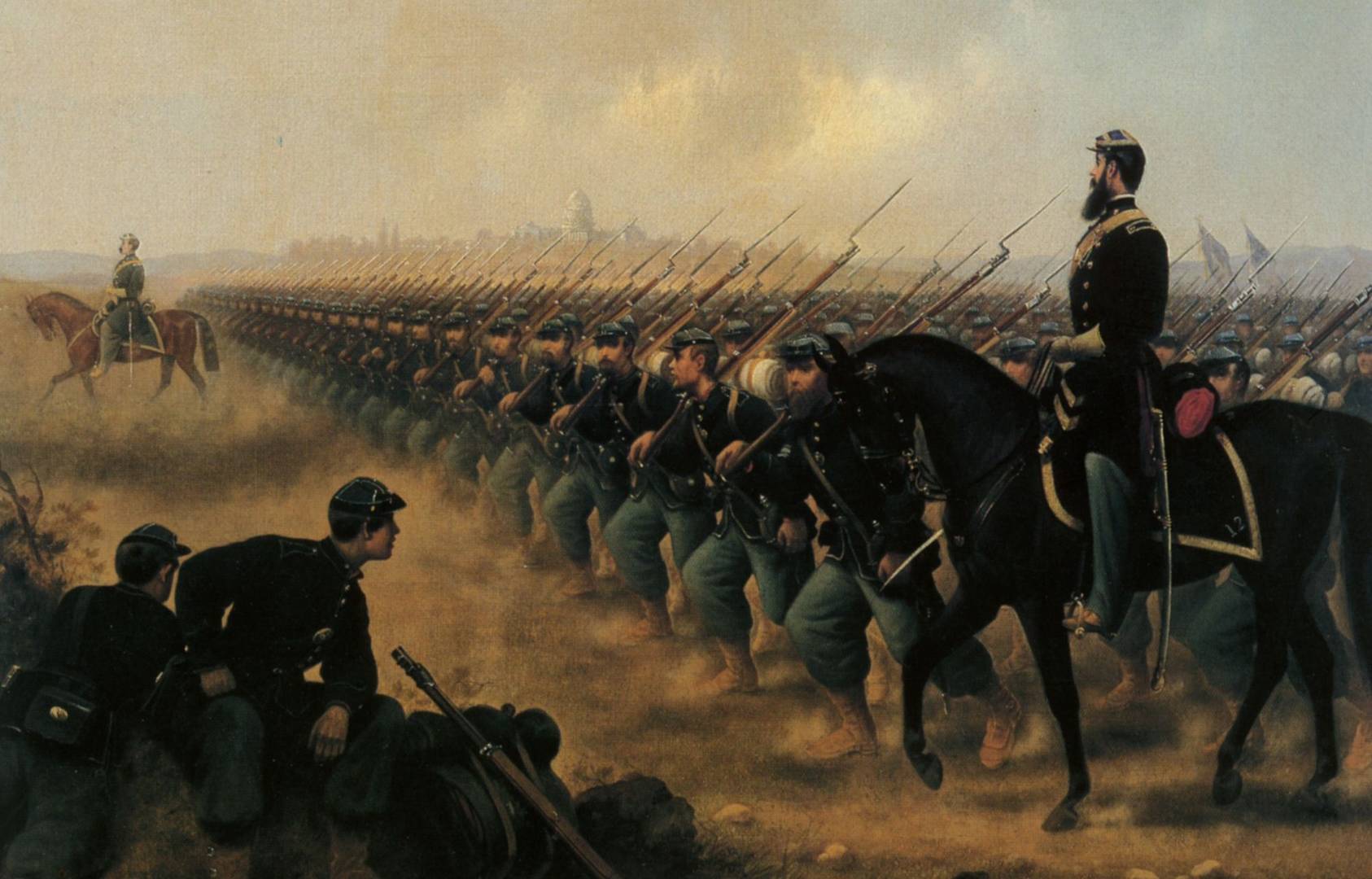 Джеймс Уокер. Вид на Великую армию Республики (фрагмент). 1865