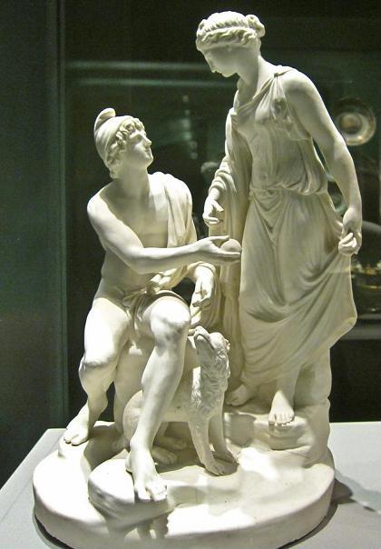 Филиппо Тальолини. Пастух Парис отдает богине Афродите яблоко раздора. Конец 18 века.