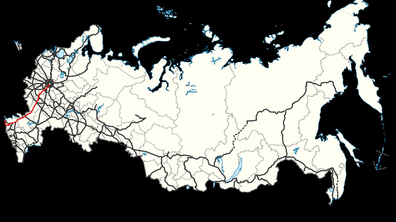 Федеральная трасса россии карта