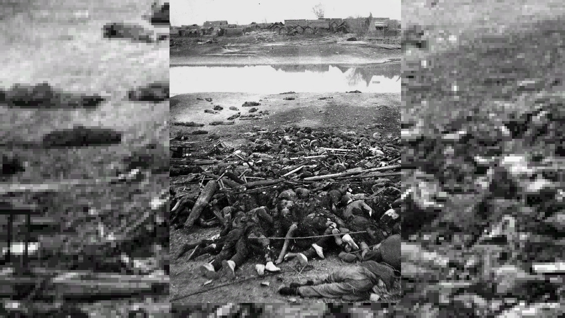Расстрелянные японской армией жители Нанкина (Китай) 13 декабря 1937 года.