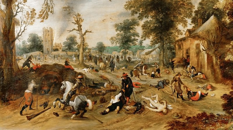 Себастьян Вранкс. Нападение рутьеров на деревню. 1615-1620