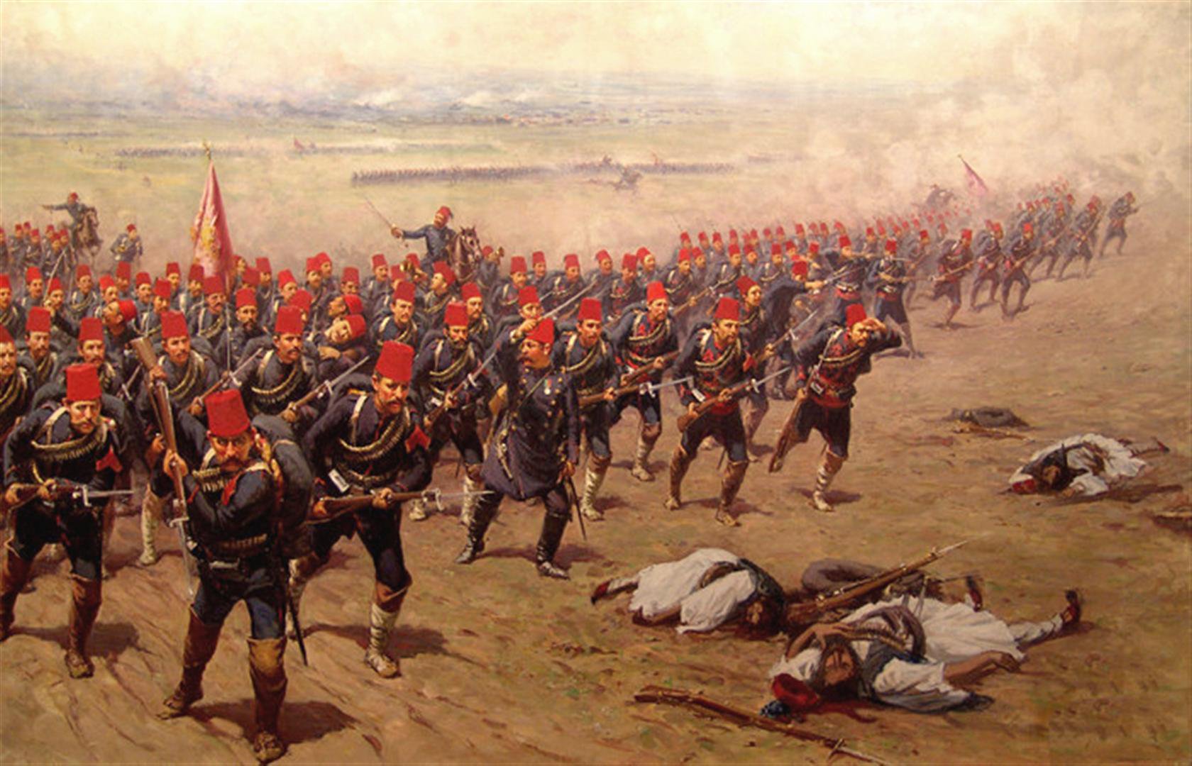 Фаусто Зонаро. Победа турок при Домоскосе. 1897 