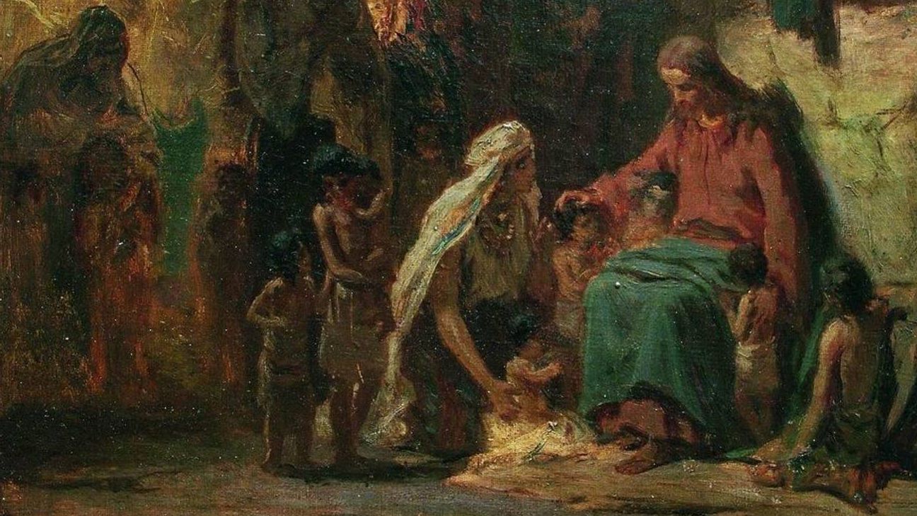 И. Е. Репин. Благословение детей (на евангельский сюжет). 1890-е