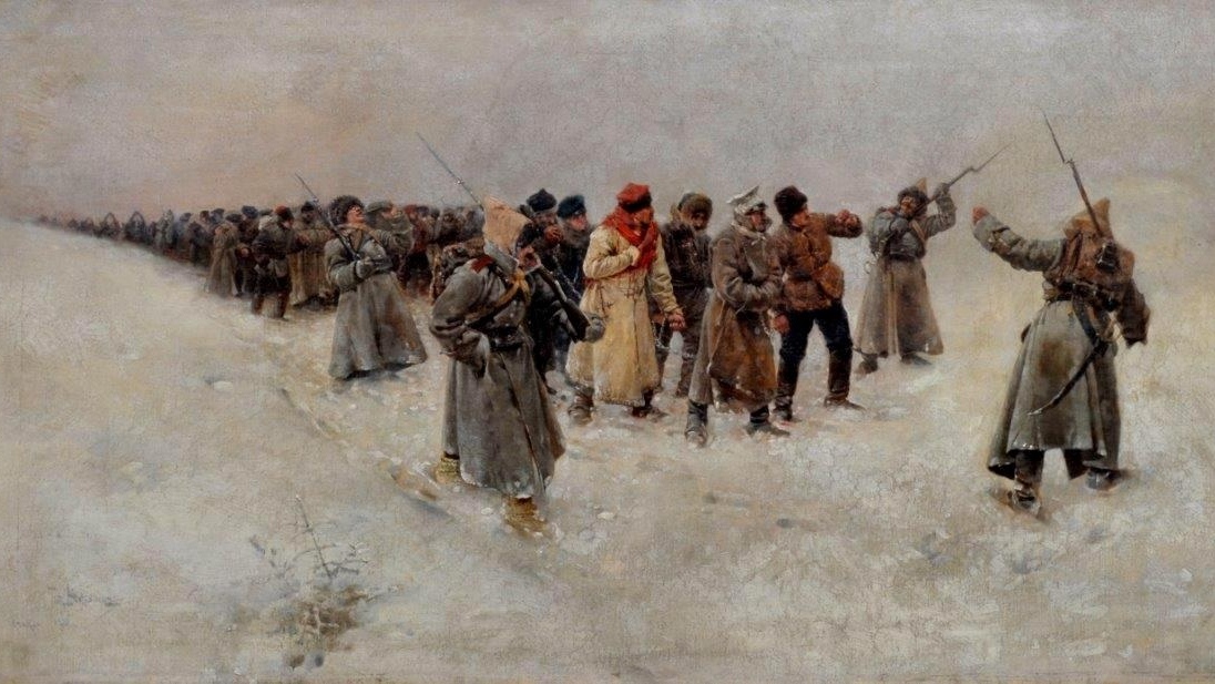 Петр Стахевич. Поход в Сибирь (фрагмент). 1888