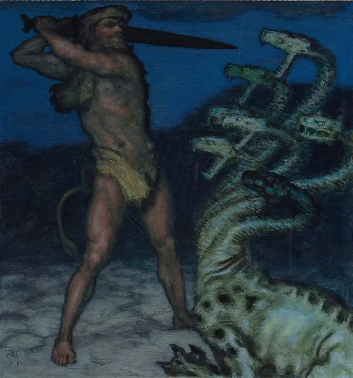 Франц фон Штук. Геркулеси гидра. 1915