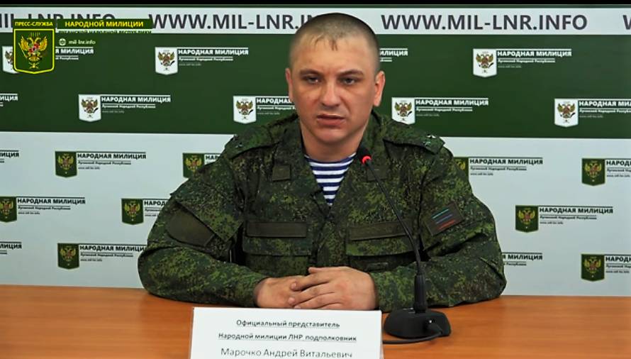 Представитель народной милиции ЛНР А.Марочко