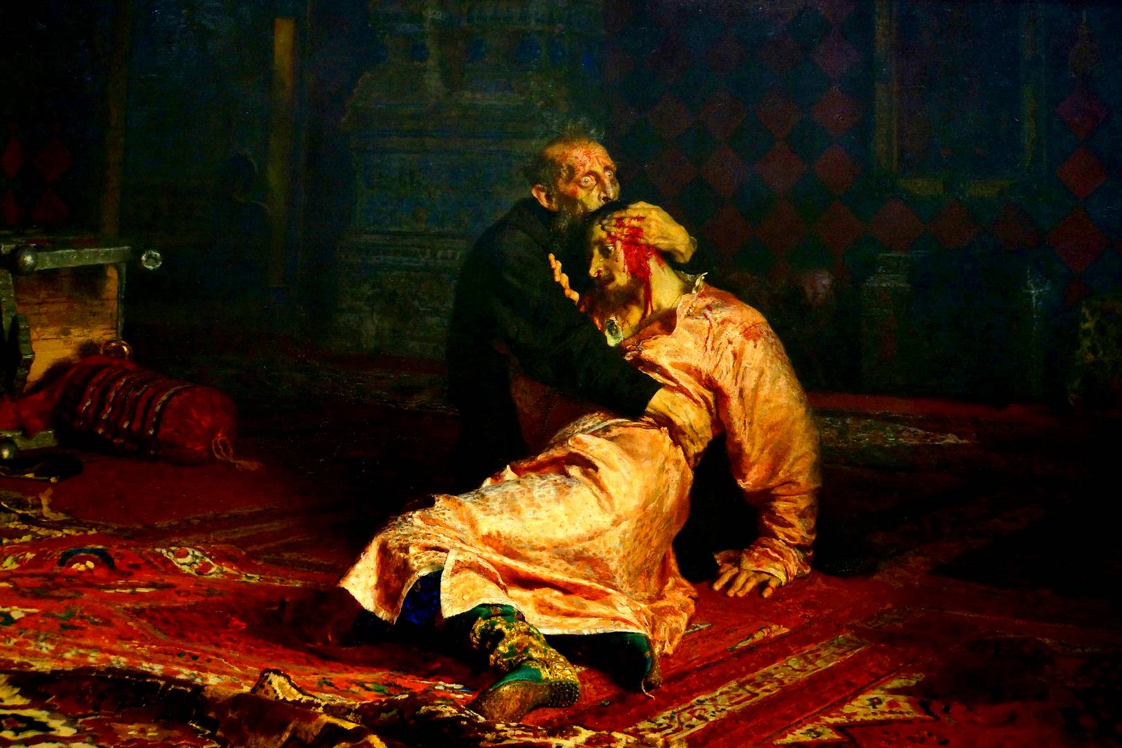 Репин Илья. Иван Грозный и сын его Иван 16 ноября 1581 года. 1885г.