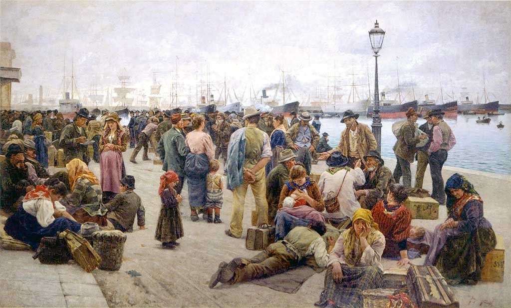 Ангиоло Томмази. Эмигранты. 1896