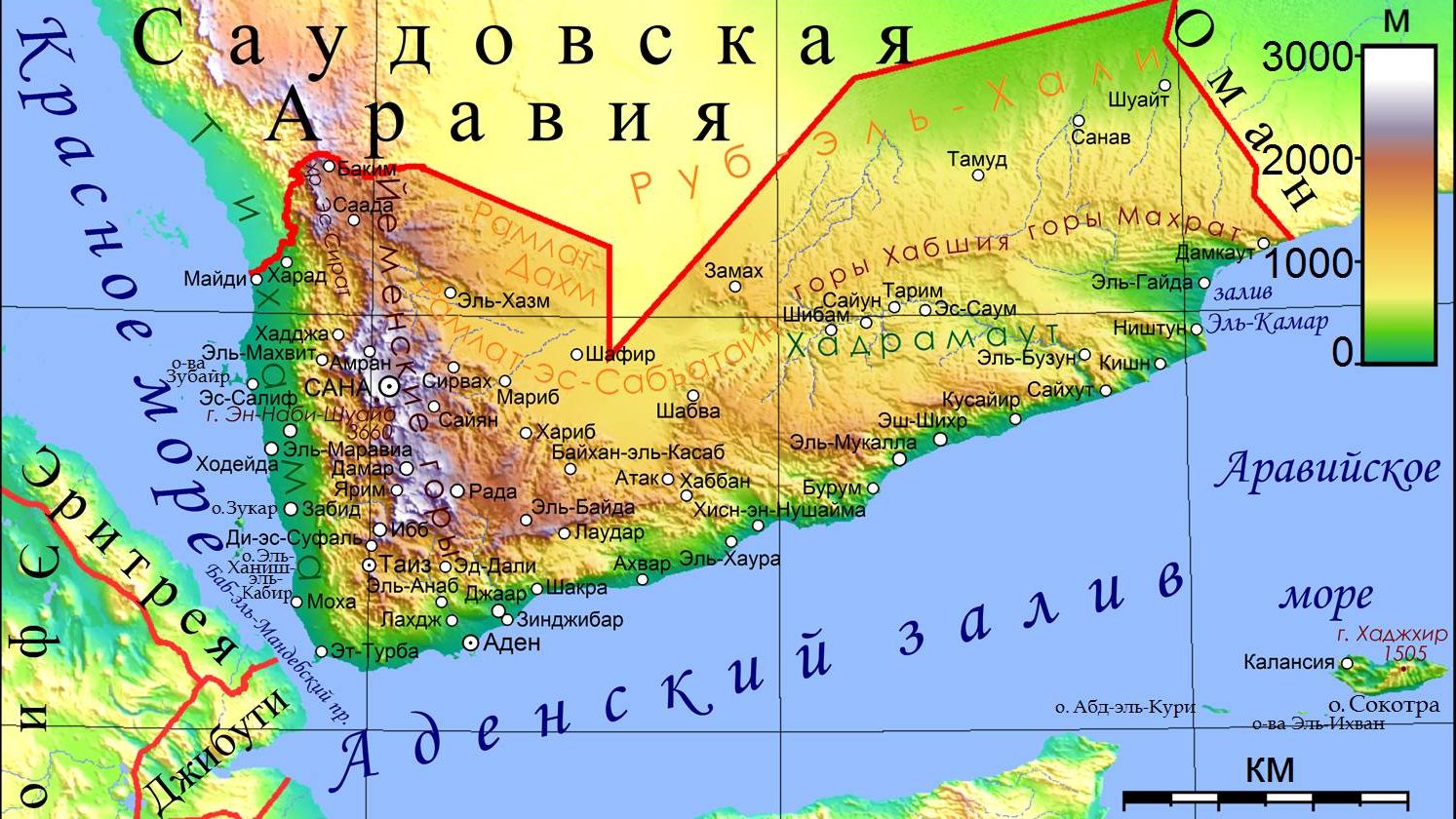 Аденский пролив карта