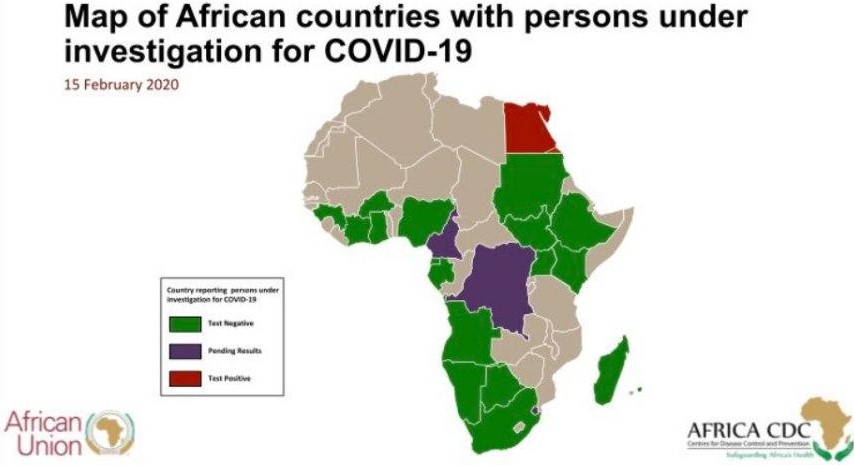 Страны Африки, в которых подтвержден или есть подозрение на коронавирус COVID-2019
