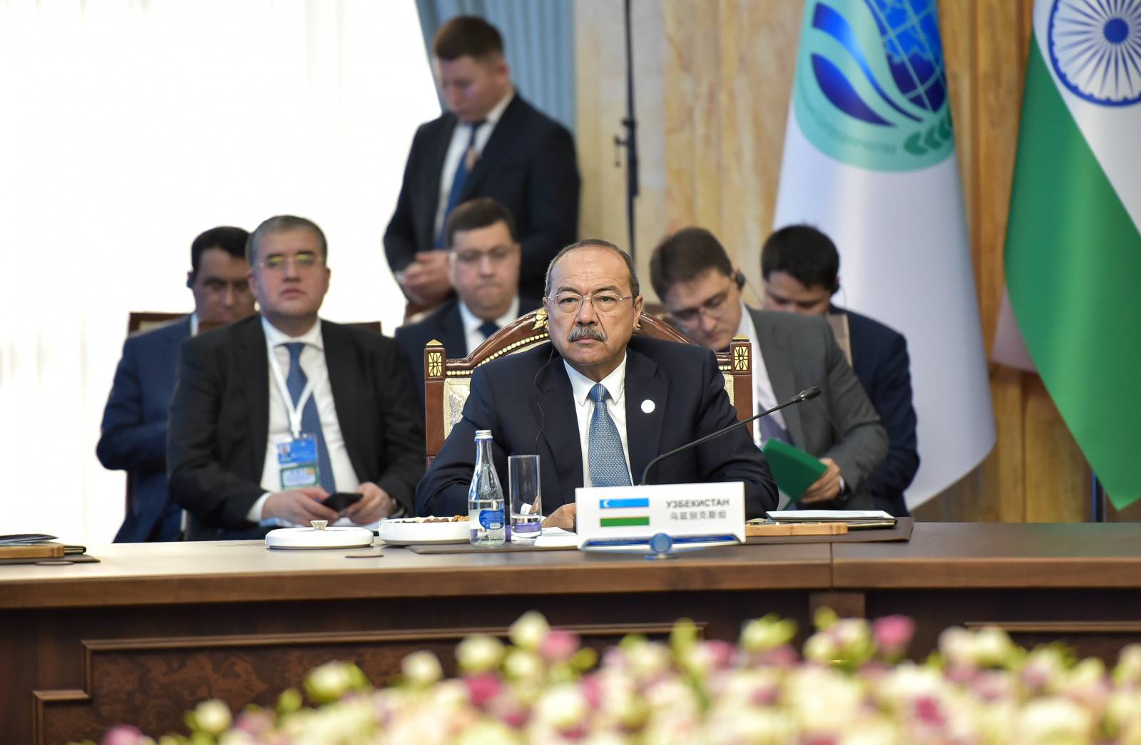 Глава правительства Узбекистана Абдулла Арипов на заседании совета глав правительств стран ШОС