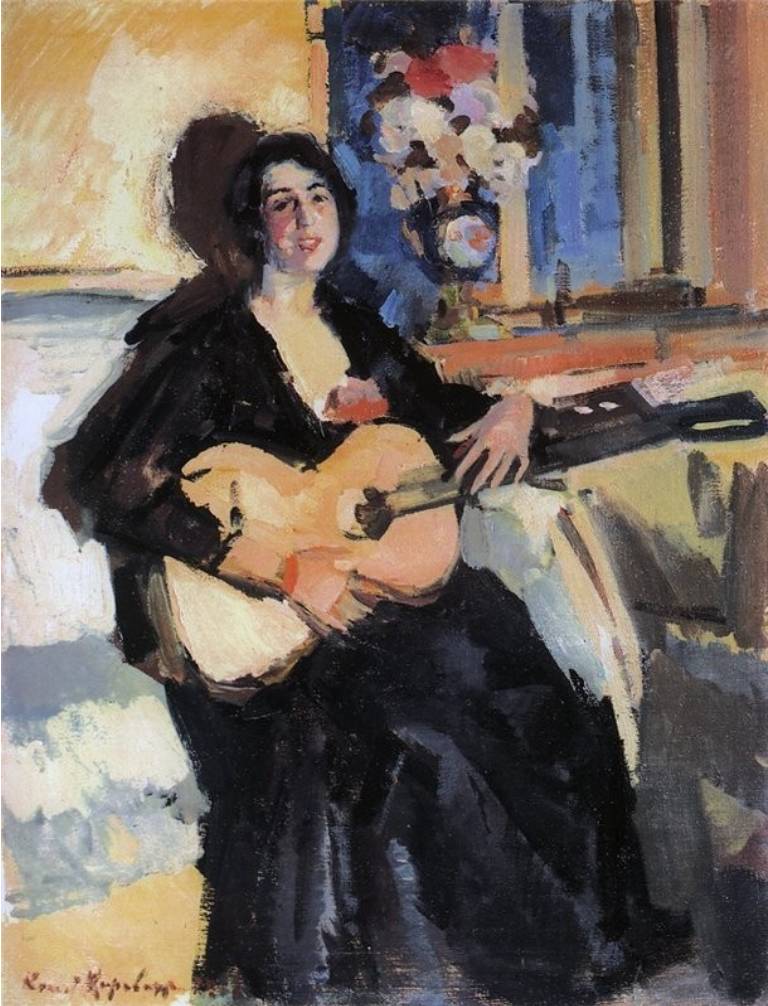 Константин Коровин. Дама с гитарой. 1911