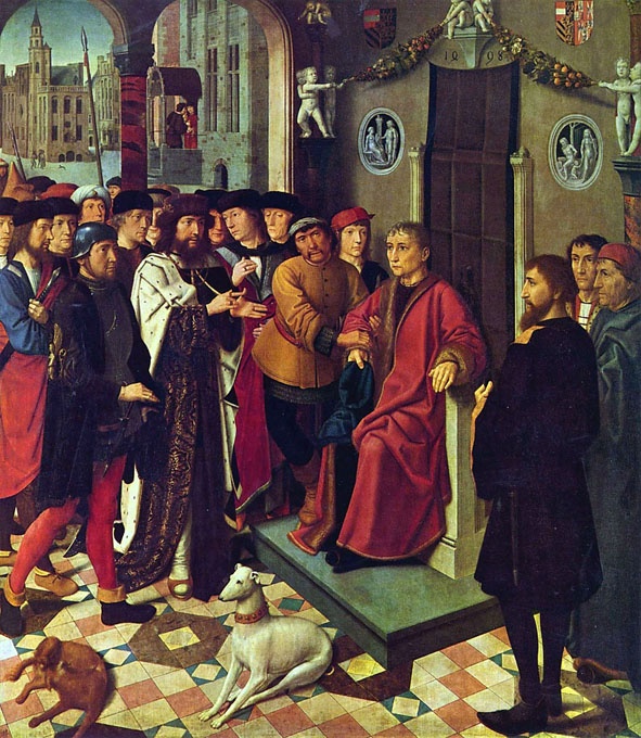 Давид Герард. Картина «Суд Камбиса» (1498 г.) Фрагмент.
