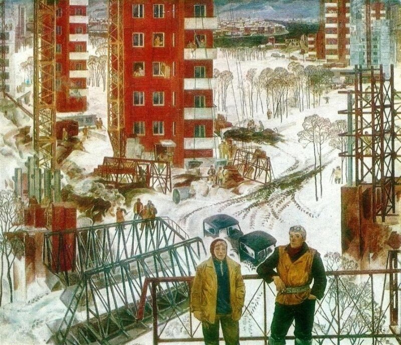 Евгений Галунов. Новый район Ленинграда. 1974