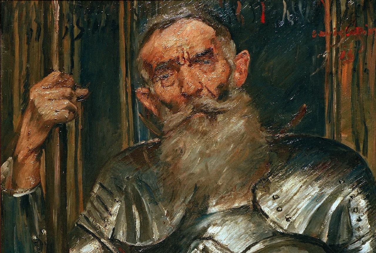 Ловис Коринт — Старик в рыцарских доспехах (фрагмент) 1915