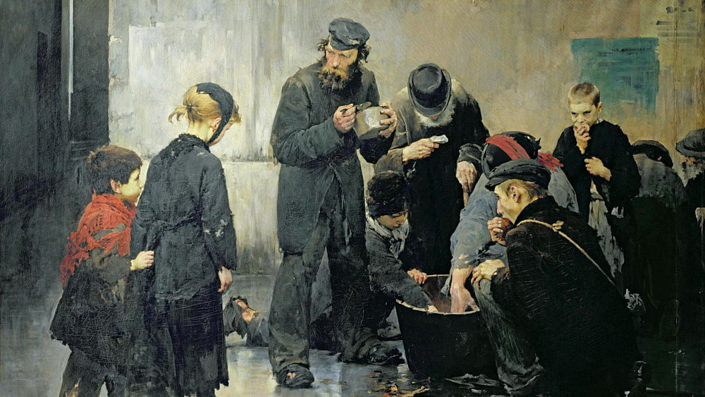 Генри Жюль Жан Жоффруа. Голодающие. 1886