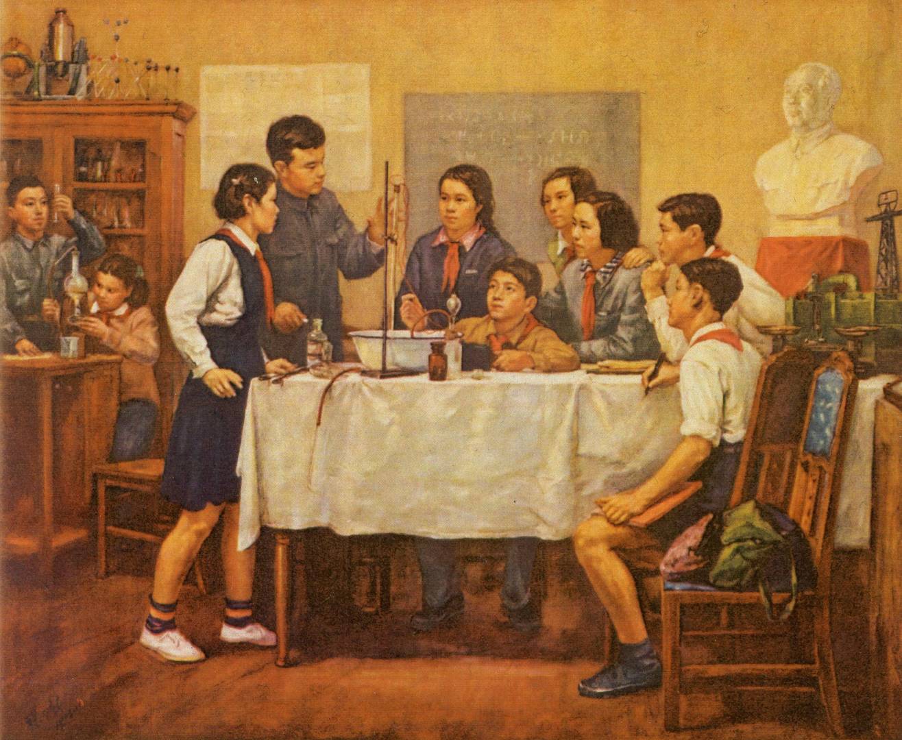 Чжан Вэн-синь. В молодые годы (во дворце пионеров). 1950-е