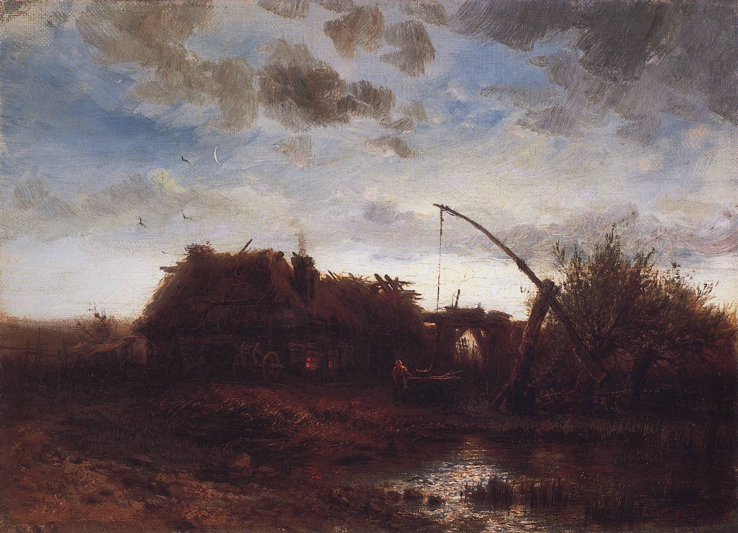 Алексей Саврасов. Пейзаж с колодцем. 1868 г.