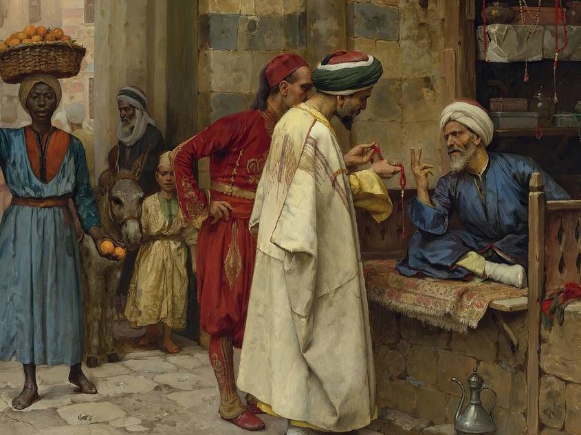 Артур вон Феррарис. Торгуются. Каир (фрагмент). 1890