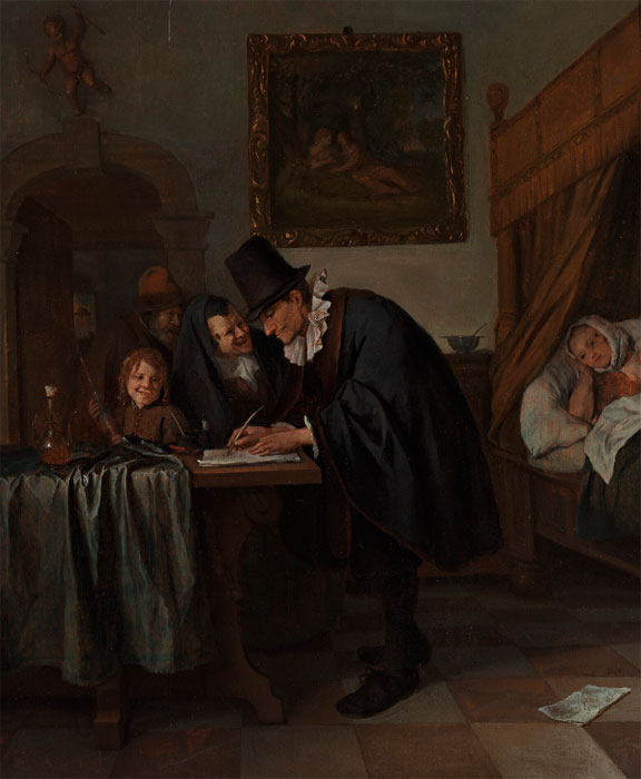 Ян Стен. Визит врача. Около 1665
