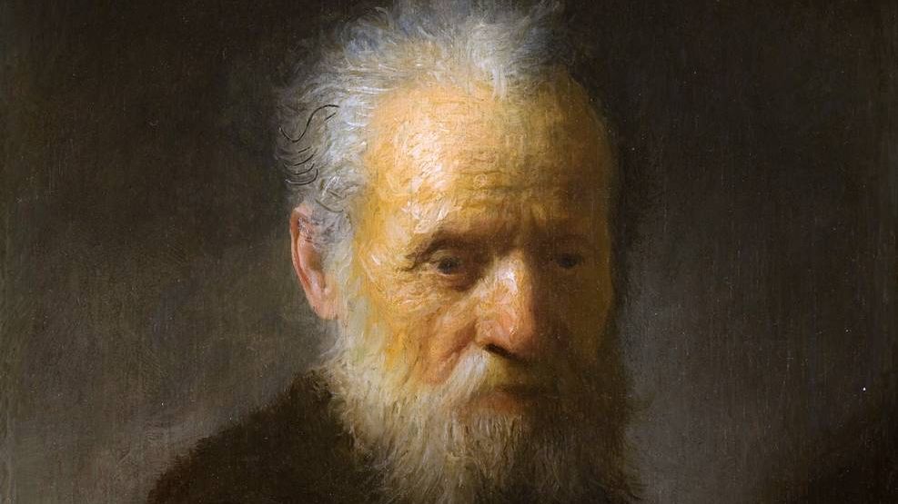 Рембрандт. Старик с бородой. 1630 Фрагмент