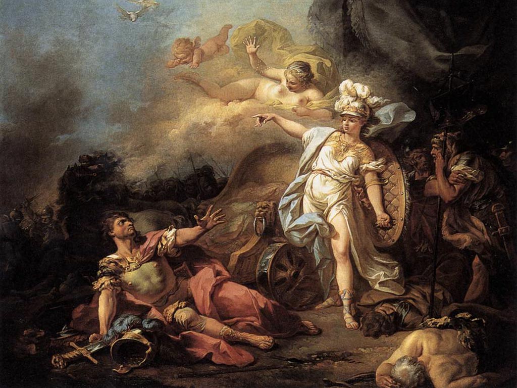Жак Луи Давид. Битва Марса и Минервы. 1771 г