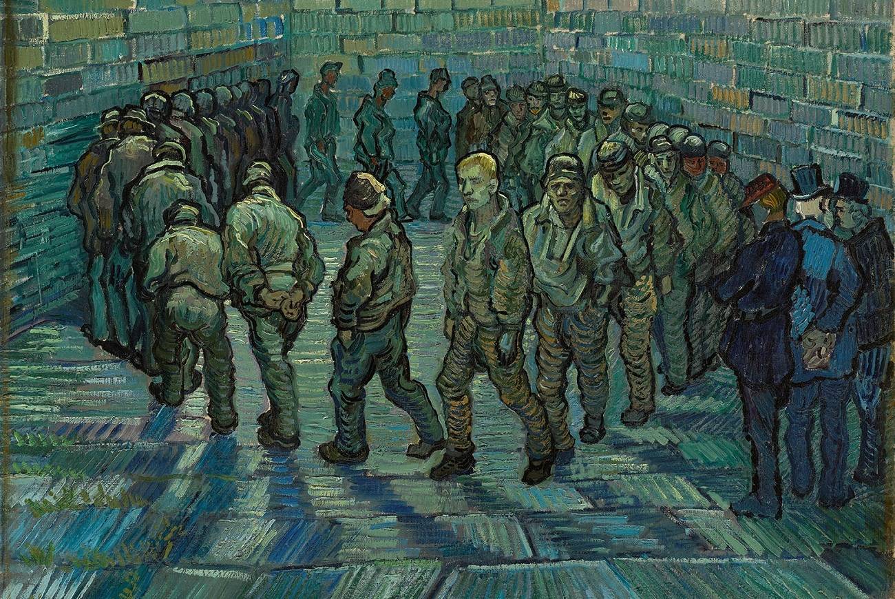 Ван Гог. Прогулка заключенных. 1890