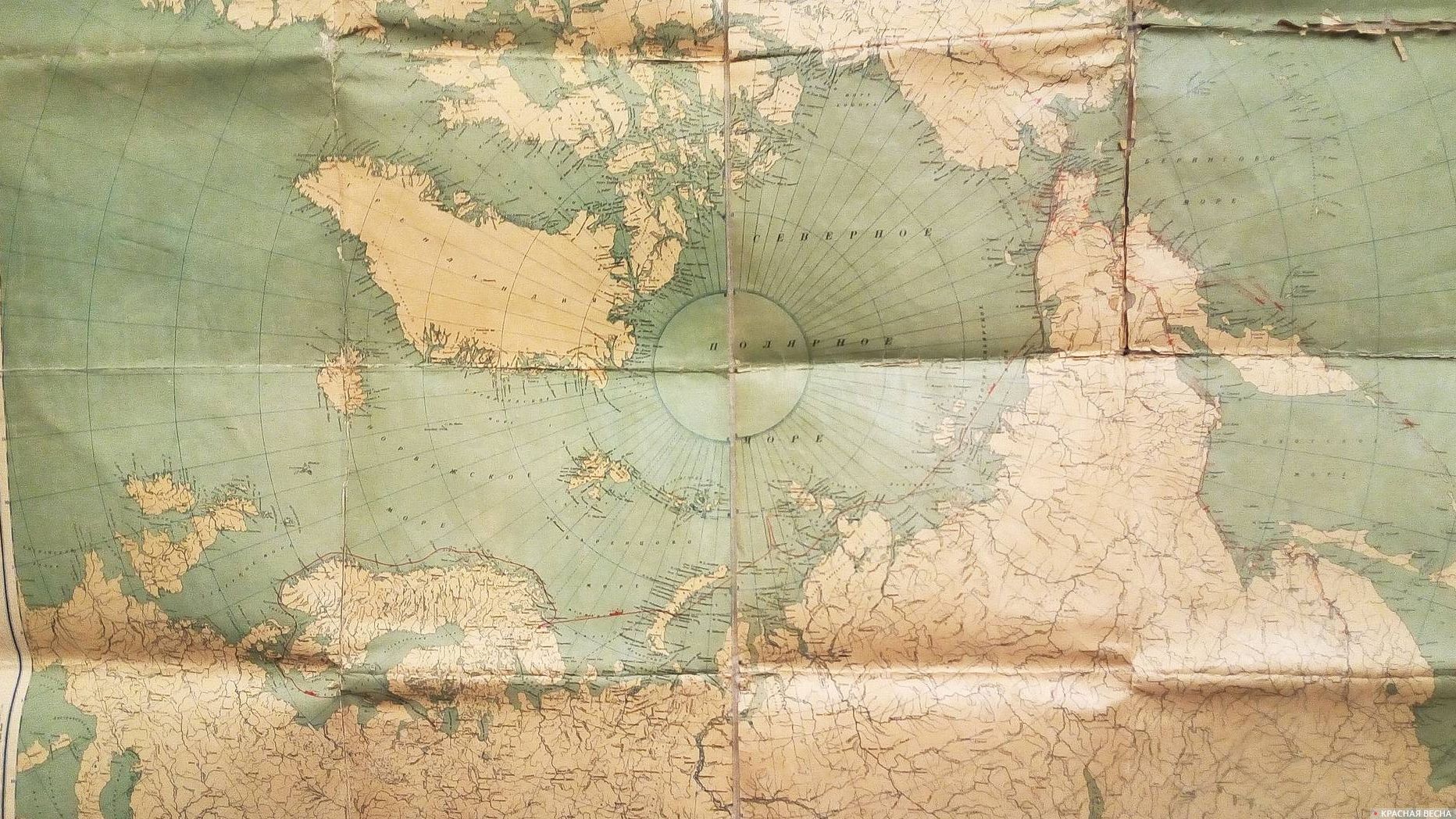 Карта Арктики. 1934 г