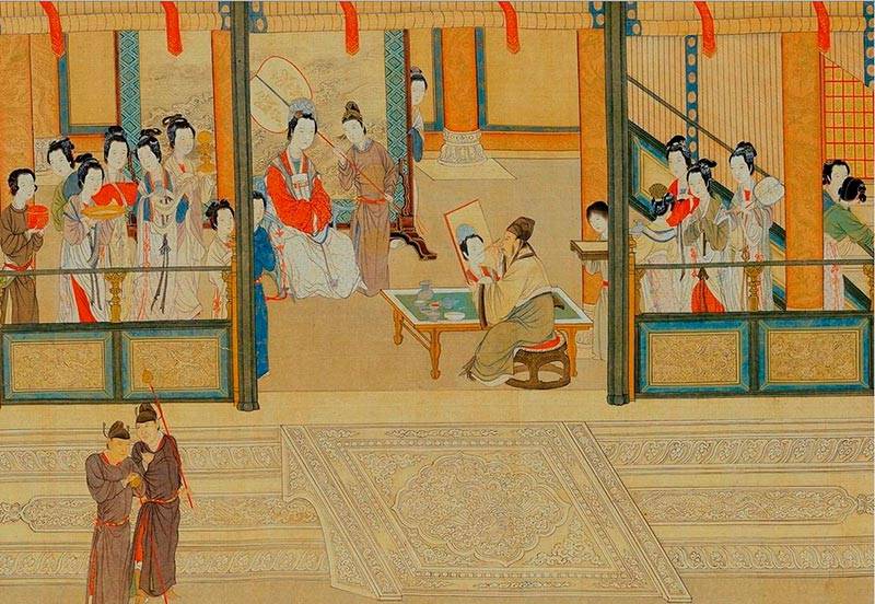 Весеннее утро в Ханьском дворце. Фрагмент. XVI в. Цю Ин (ок. 1494–1552)
